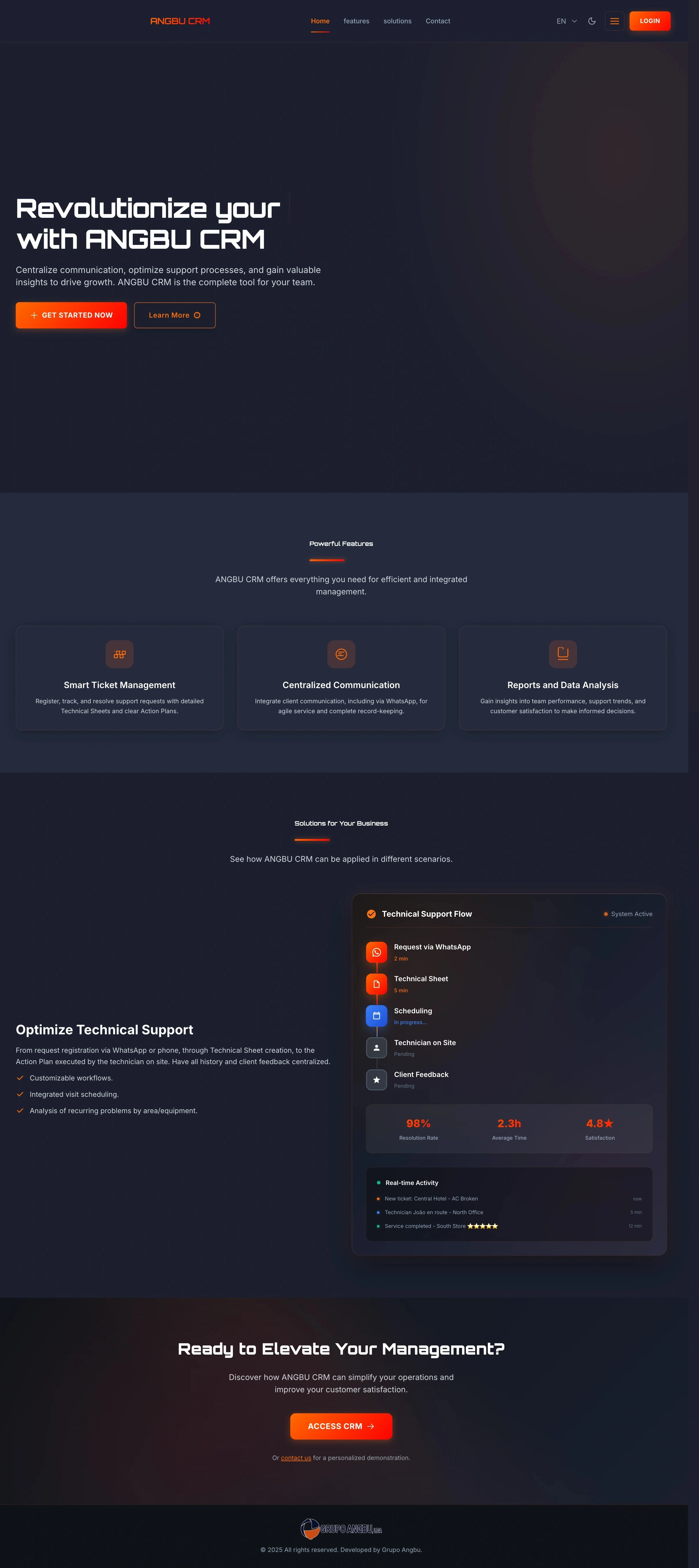 ANGBU CRM System UI/UX Design